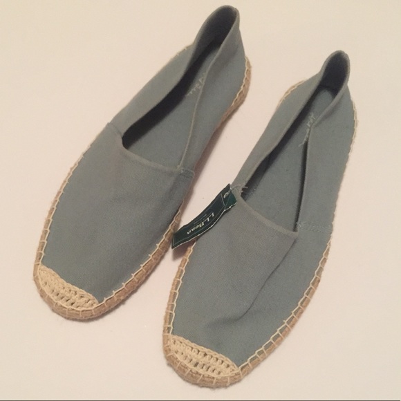 L.L. Bean Shoes - LL Bean Espadrille Flats Blue Grey Size 10